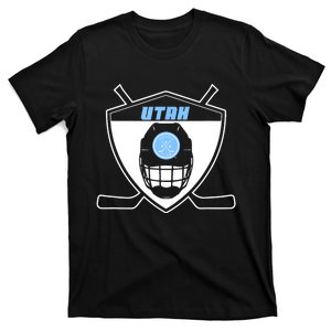 Shield Black Winter Sports Utah Hockey Club Gift T-Shirt