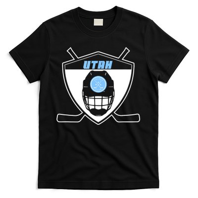 Shield Black Winter Sports Utah Hockey Club Gift T-Shirt