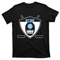 Shield Black Winter Sports Utah Hockey Club Gift T-Shirt