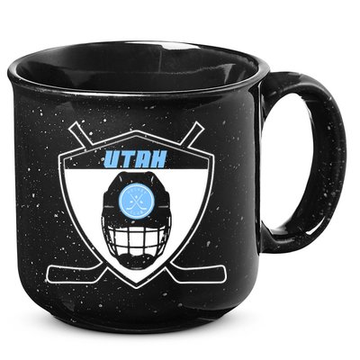 Shield Black Winter Sports Utah Hockey Club Gift 15oz Campfire Ceramic Mug