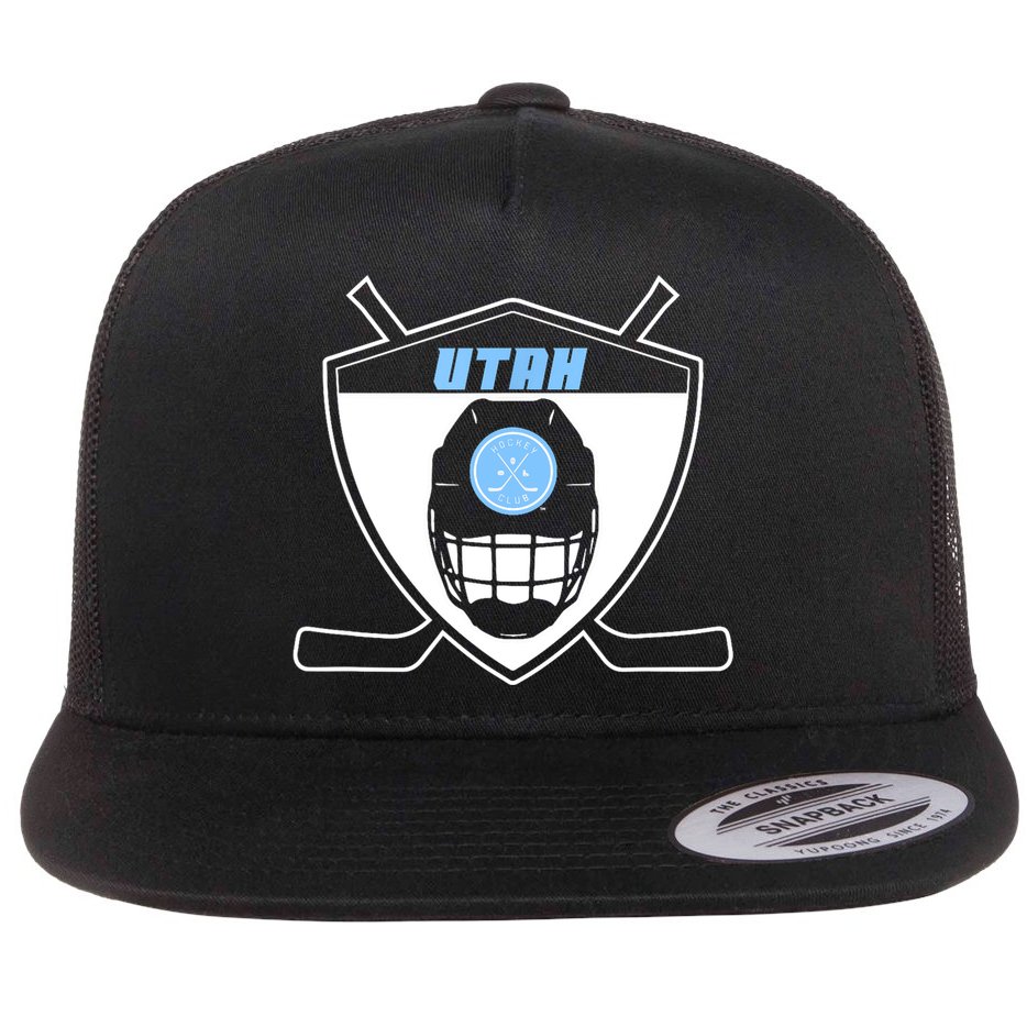 Shield Black Winter Sports Utah Hockey Club Gift Flat Bill Trucker Hat