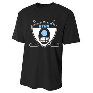 Shield Black Winter Sports Utah Hockey Club Gift Performance Sprint T-Shirt