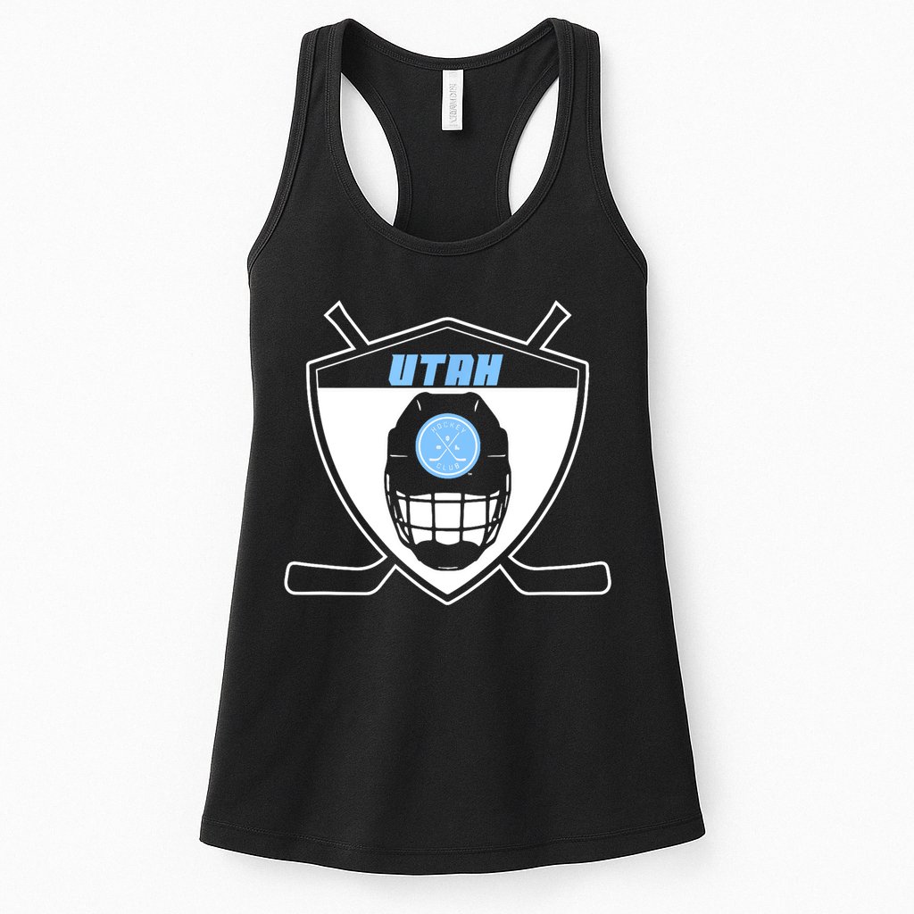 Shield Black Winter Sports Utah Hockey Club Gift Womens Tank Top