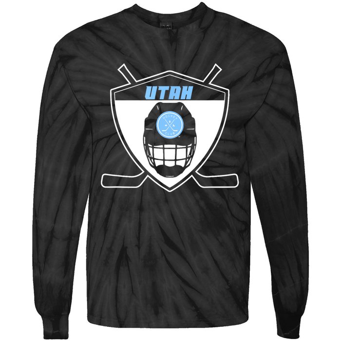 Shield Black Winter Sports Utah Hockey Club Gift Tie-Dye Long Sleeve Shirt