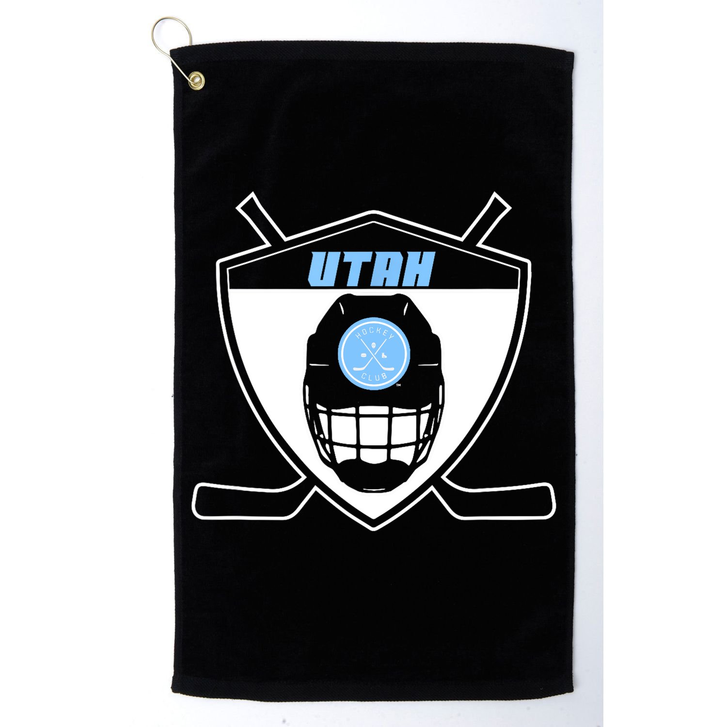 Shield Black Winter Sports Utah Hockey Club Gift Golf Towel