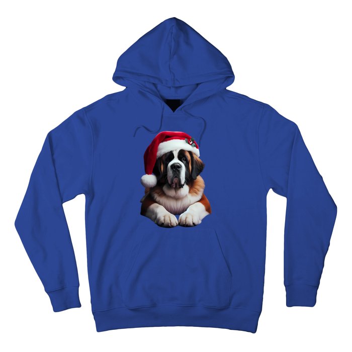 Saint Bernard With Santa Hat Christmas Xmas Dog Owner Mom Gift Hoodie