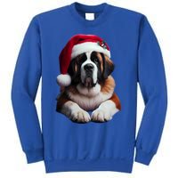 Saint Bernard With Santa Hat Christmas Xmas Dog Owner Mom Gift Sweatshirt