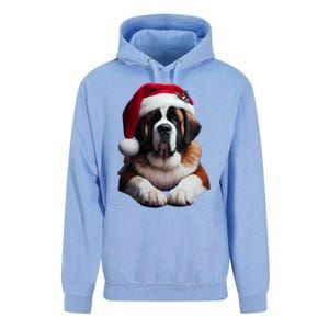 Saint Bernard With Santa Hat Christmas Xmas Dog Owner Mom Gift Unisex Surf Hoodie