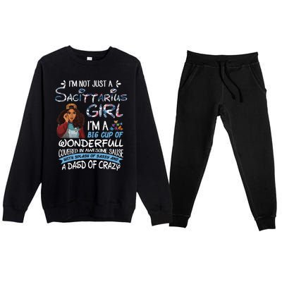 Sagittarius Big Wonderfull Covered Awesome Sassy Crazy Gift Premium Crewneck Sweatsuit Set