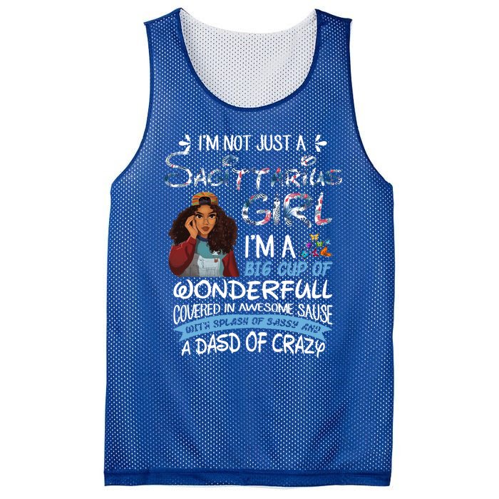 Sagittarius Big Wonderfull Covered Awesome Sassy Crazy Gift Mesh Reversible Basketball Jersey Tank