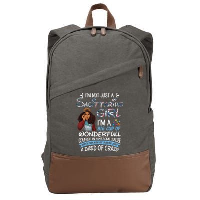 Sagittarius Big Wonderfull Covered Awesome Sassy Crazy Gift Cotton Canvas Backpack