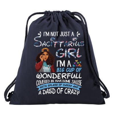 Sagittarius Big Wonderfull Covered Awesome Sassy Crazy Gift Drawstring Bag