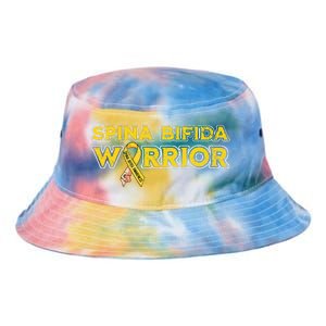 Spina Bifida Warrior Yellow Ribbon Tie Dye Newport Bucket Hat