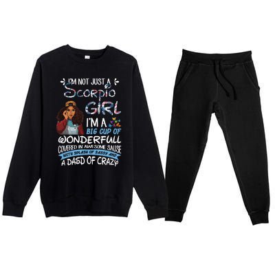 Scorpio Big Wonderfull Covered In Awesome Sassy And Crazy Gift Premium Crewneck Sweatsuit Set