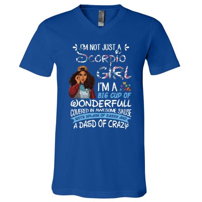 Scorpio Big Wonderfull Covered In Awesome Sassy And Crazy Gift V-Neck T-Shirt