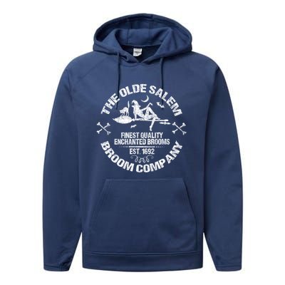 Sexy Basic Witch Olde Salem Broom Company Emblem Herbalist Cute Gift Performance Fleece Hoodie