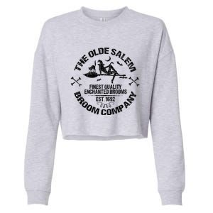 Sexy Basic Witch Olde Salem Broom Company Emblem Herbalist Cute Gift Cropped Pullover Crew