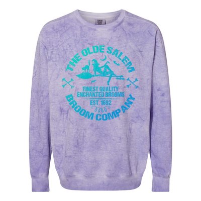 Sexy Basic Witch Olde Salem Broom Company Emblem Herbalist Cute Gift Colorblast Crewneck Sweatshirt