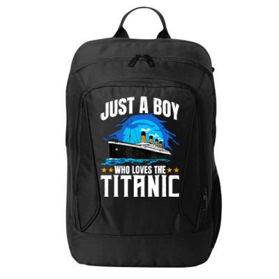 Ship Boy Who Just Love The Rms Titanic Christmas Pajama Boy City Backpack