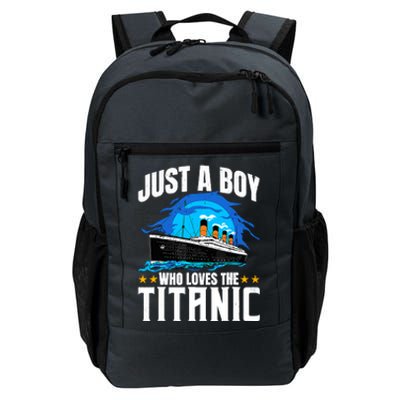 Ship Boy Who Just Love The Rms Titanic Christmas Pajama Boy Daily Commute Backpack