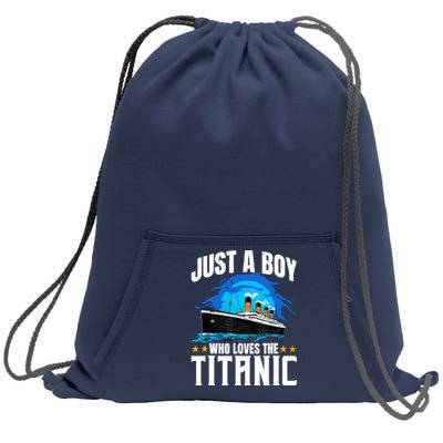 Ship Boy Who Just Love The Rms Titanic Christmas Pajama Boy Sweatshirt Cinch Pack Bag