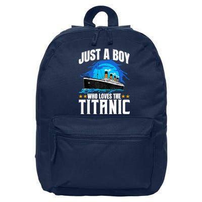 Ship Boy Who Just Love The Rms Titanic Christmas Pajama Boy 16 in Basic Backpack