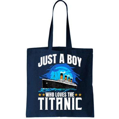 Ship Boy Who Just Love The Rms Titanic Christmas Pajama Boy Tote Bag