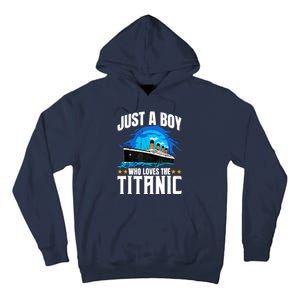 Ship Boy Who Just Love The Rms Titanic Christmas Pajama Boy Tall Hoodie