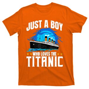 Ship Boy Who Just Love The Rms Titanic Christmas Pajama Boy T-Shirt