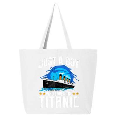 Ship Boy Who Just Love The Rms Titanic Christmas Pajama Boy 25L Jumbo Tote