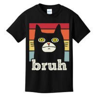 Saying Bruh With Cat Greetings Ns Kids T-Shirt