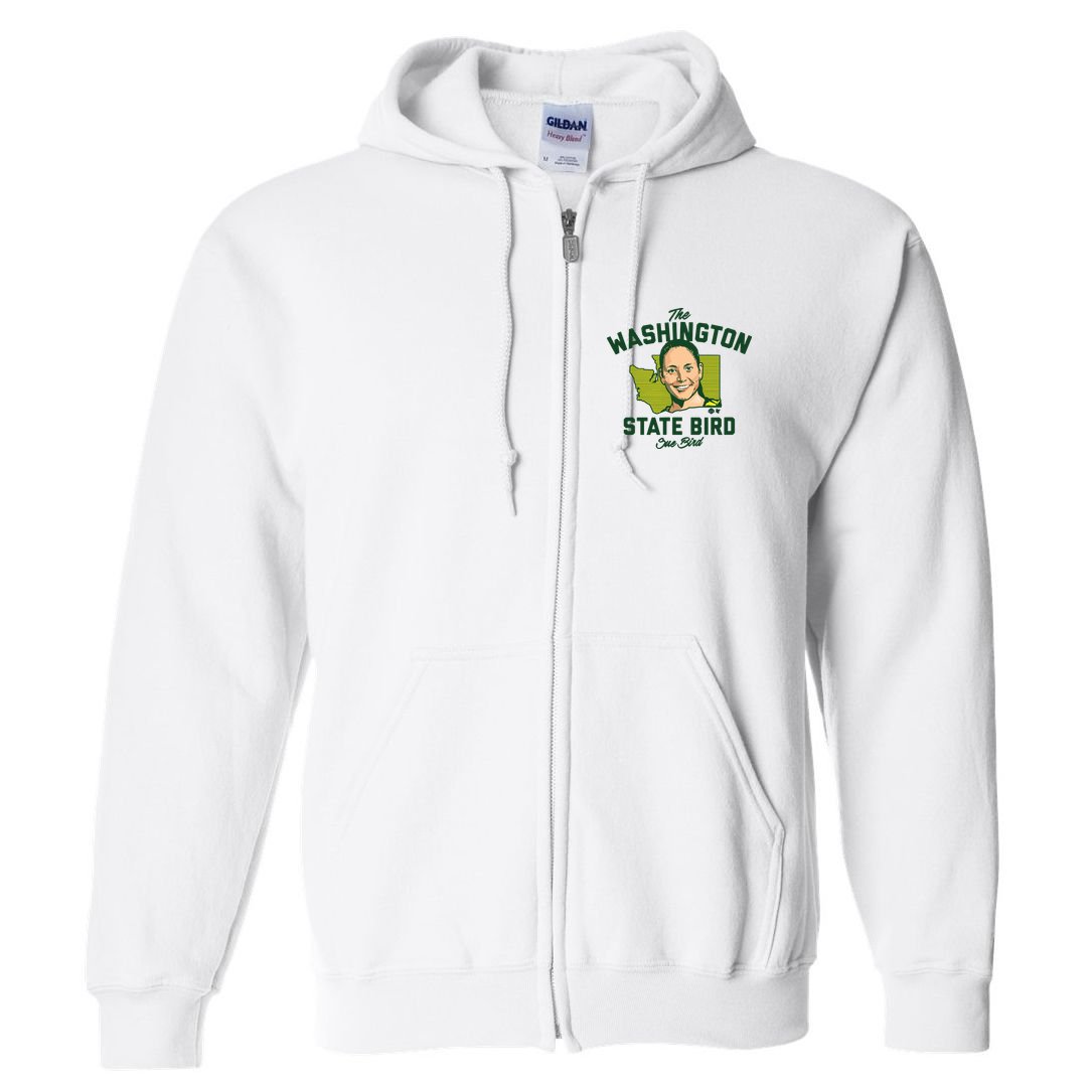 Sue Bird Washington Bird Seattle Basketball Full Zip Hoodie