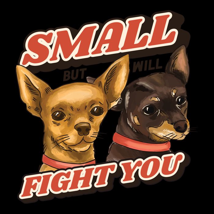 Small But Will Fight You Puppy Zip Tote Bag