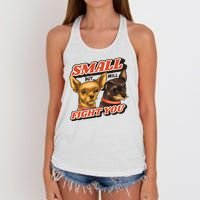 Small But Will Fight You Puppy Women's Knotted Racerback Tank