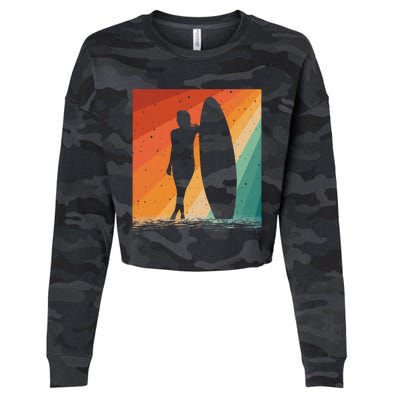 Surf Board Water Cropped Pullover Crew