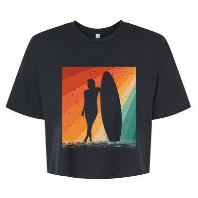 Surf Board Water Bella+Canvas Jersey Crop Tee