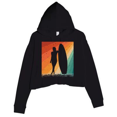 Surf Board Water Crop Fleece Hoodie