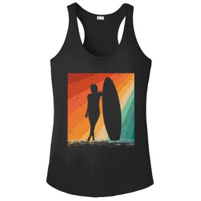 Surf Board Water Ladies PosiCharge Competitor Racerback Tank