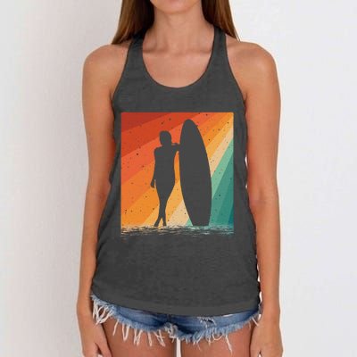 Surf Board Water Women's Knotted Racerback Tank