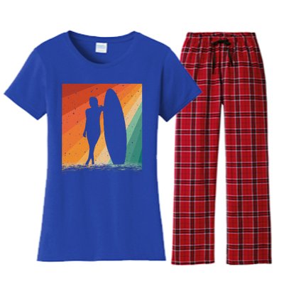 Surf Board Water Women's Flannel Pajama Set