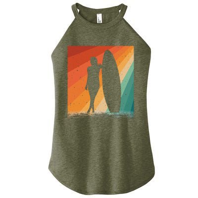 Surf Board Water Women's Perfect Tri Rocker Tank