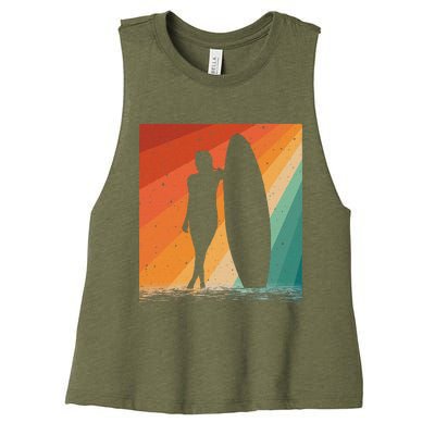 Surf Board Water Women's Racerback Cropped Tank