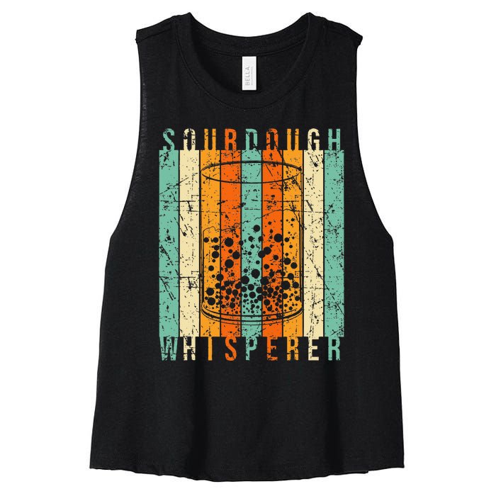 Sourdough Bread Whisperer Baking Baker Sourdough Starter Women's Racerback Cropped Tank