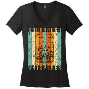 Sourdough Bread Whisperer Baking Baker Sourdough Starter Women's V-Neck T-Shirt