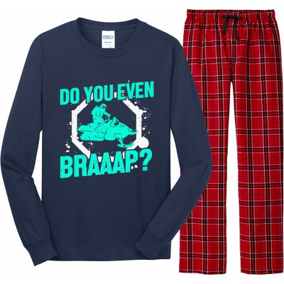 Snowmobile Braaap Winter Snow Machine - Snowmobiling Long Sleeve Pajama Set