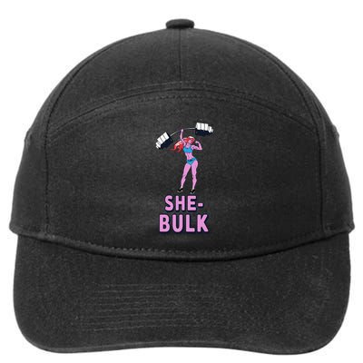 She Bulk Weightlifting Bodybuilding Gym Fitness 7-Panel Snapback Hat