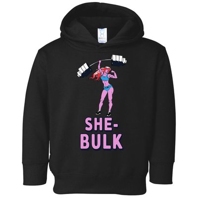 She Bulk Weightlifting Bodybuilding Gym Fitness Toddler Hoodie