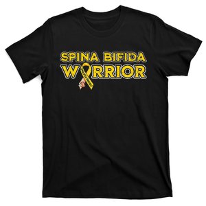 Spina Bifida Warrior Yellow Ribbon T-Shirt