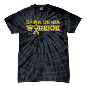 Spina Bifida Warrior Yellow Ribbon Tie-Dye T-Shirt