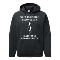 Shehr Bano When Injustice Becomes Law Resistance Becomes Duty Performance Fleece Hoodie